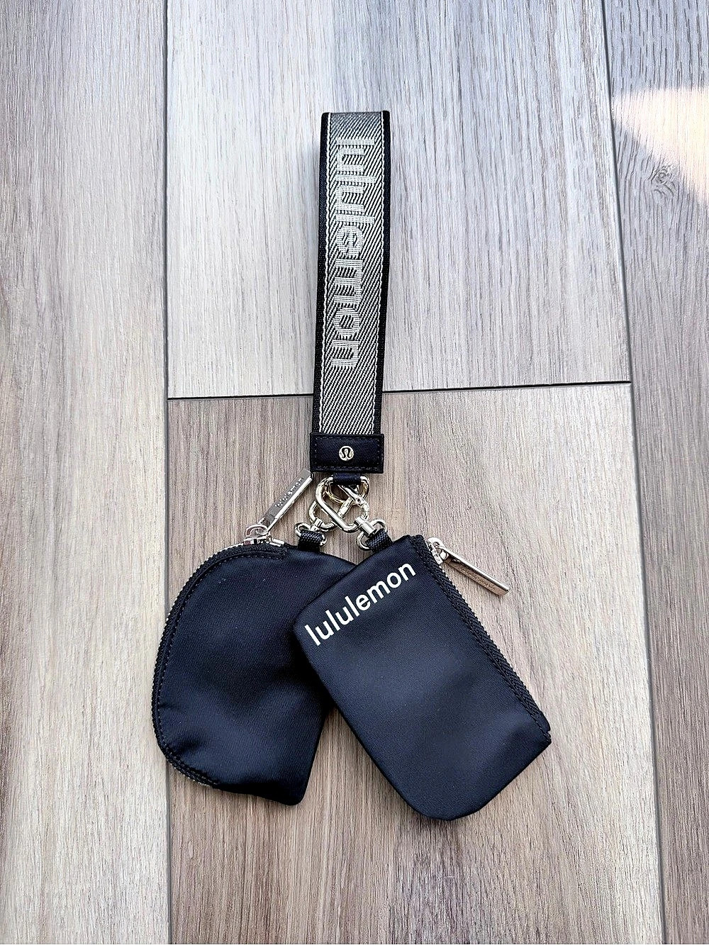 lululemon Dual Pouch Wristlet Black Mini Pouch Set - NEW without tags.